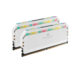 رم دسکتاپ DDR5 دو کاناله 5200 مگاهرتز CL40 کورسیر مدل Dominator Platinum White RGB ظرفیت 32 گیگابایت